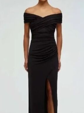 off-the-shoulder black dress formal Black off shoulder tulle mermaid long prom dress, black evening gown